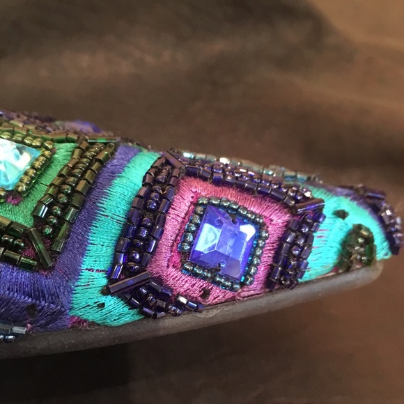 🌲EUC VINTAGE Beverly Feldman Embellished Flats🌲 - Picture 7 of 8